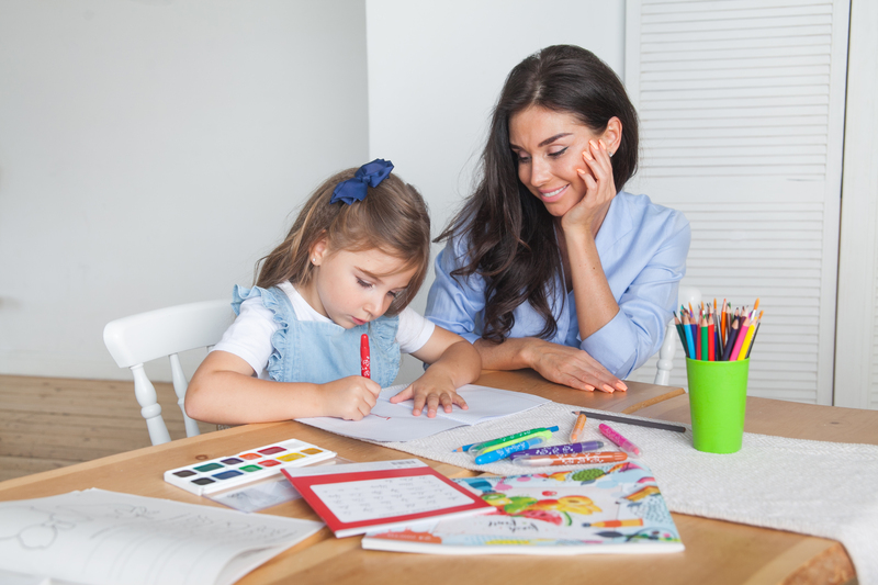 Parent supporting child emotionally during homework
