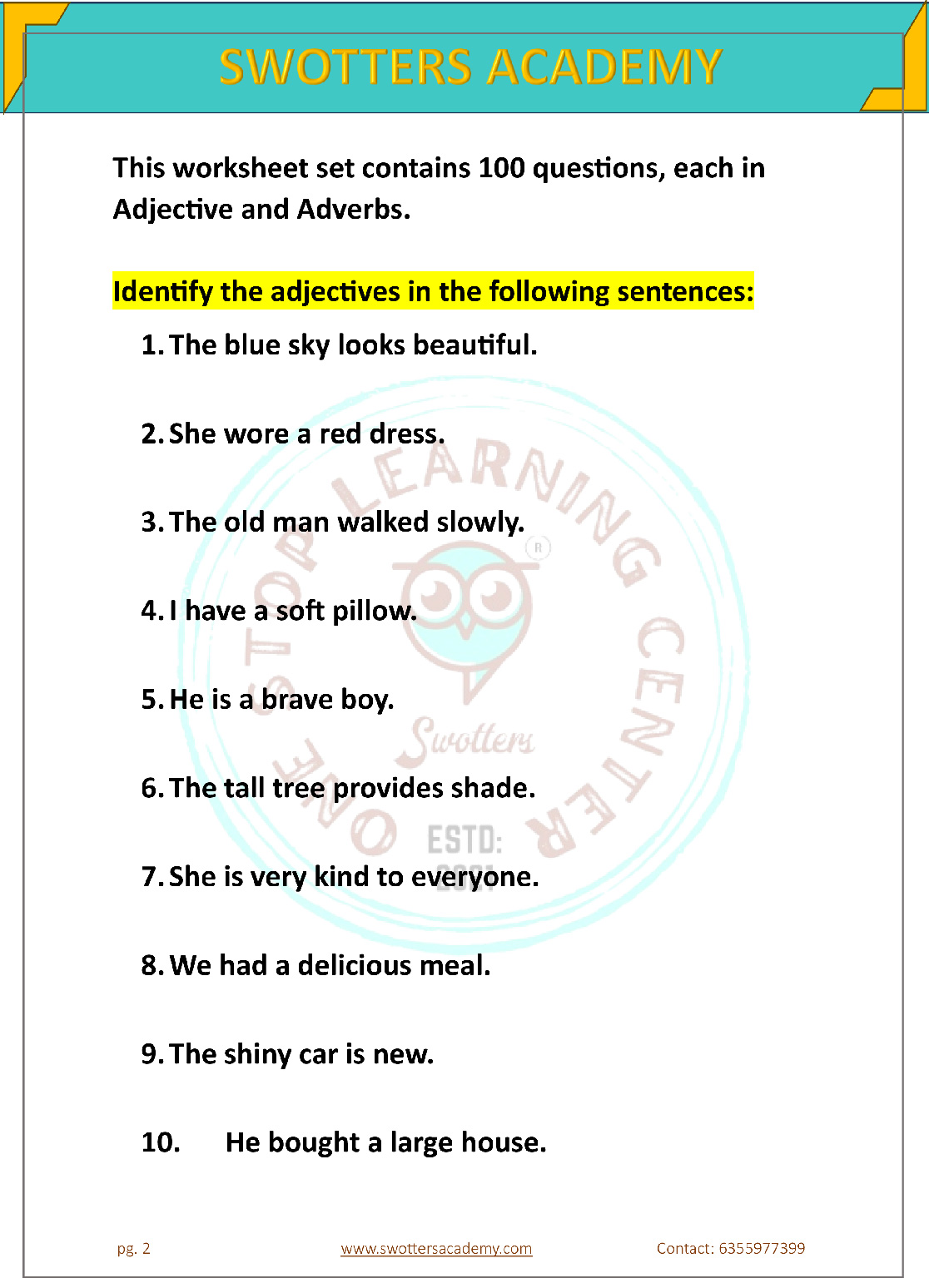 English Worksheets for LKG to Grade 3 (100+ Questions per Topic) | Grammar Practice Pack – By Drashi Shah - Image 2